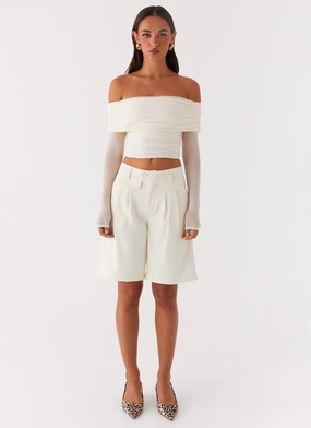 Vivianne Off Shoulder Top - Ivory Vivianne Off Shoulder Top - Ivory