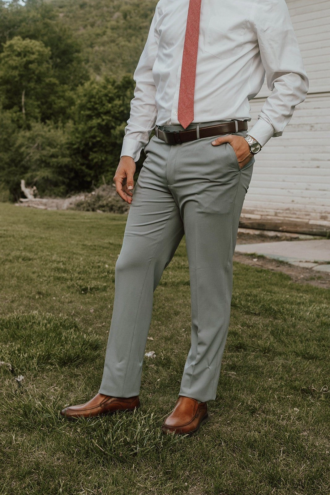 Washable 2-Pant Flex Suit Grey