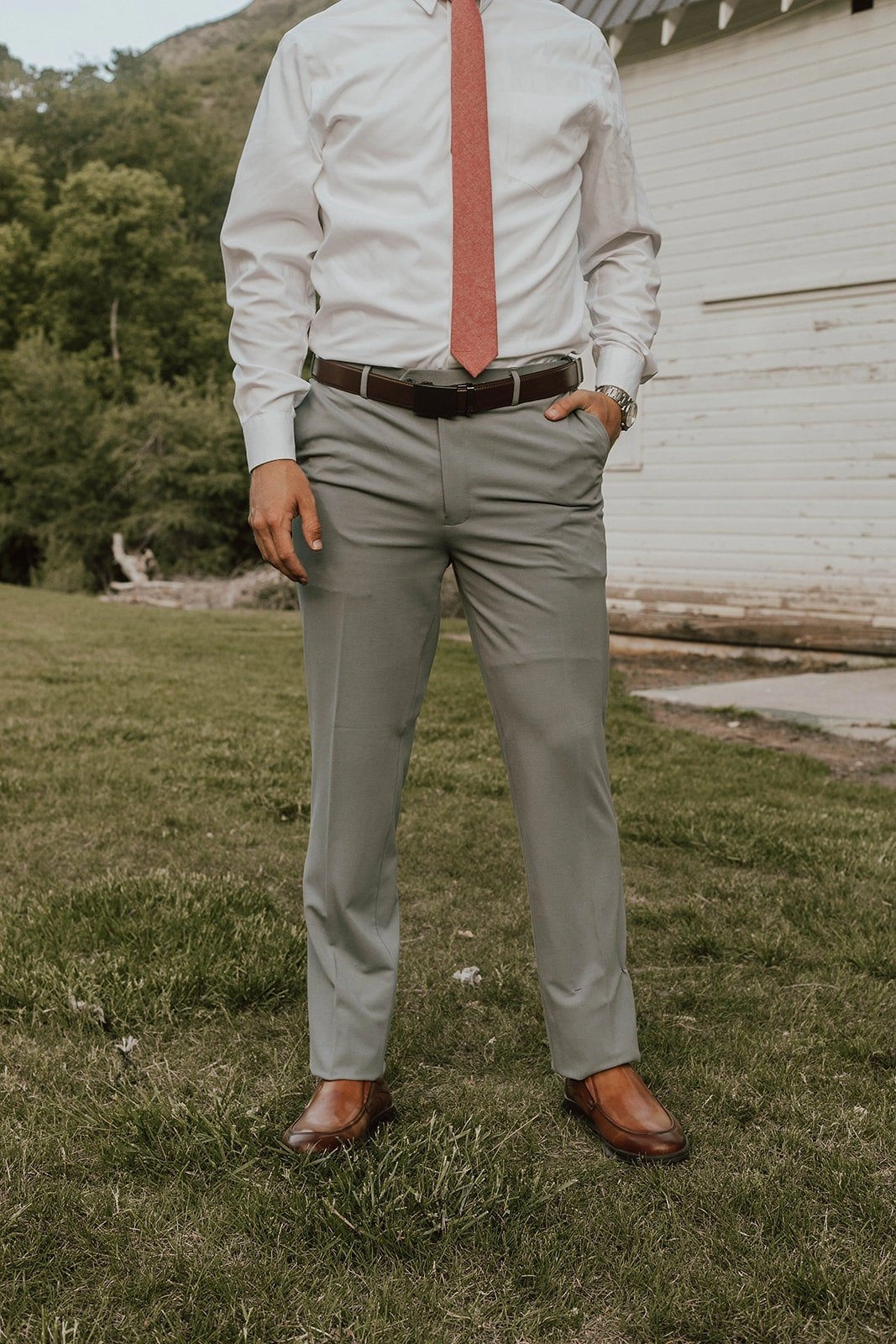 Washable 2-Pant Flex Suit Grey