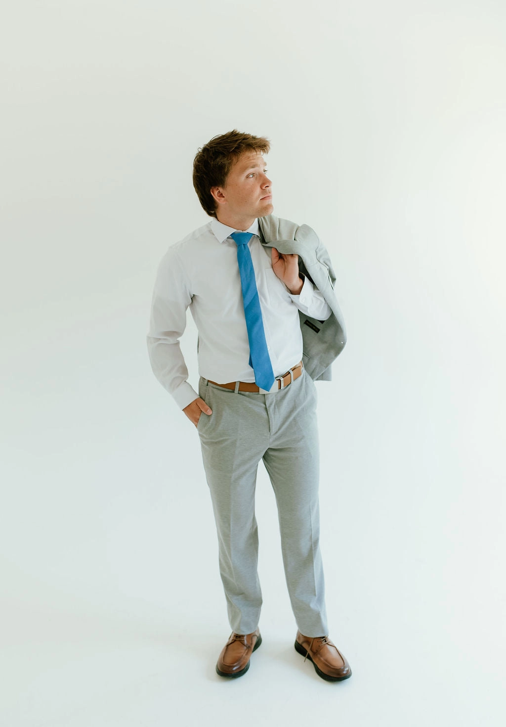 Washable 2-Pant Flex Suit Light Grey