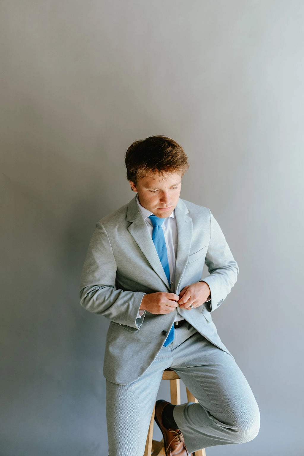 Washable 2-Pant Flex Suit Light Grey