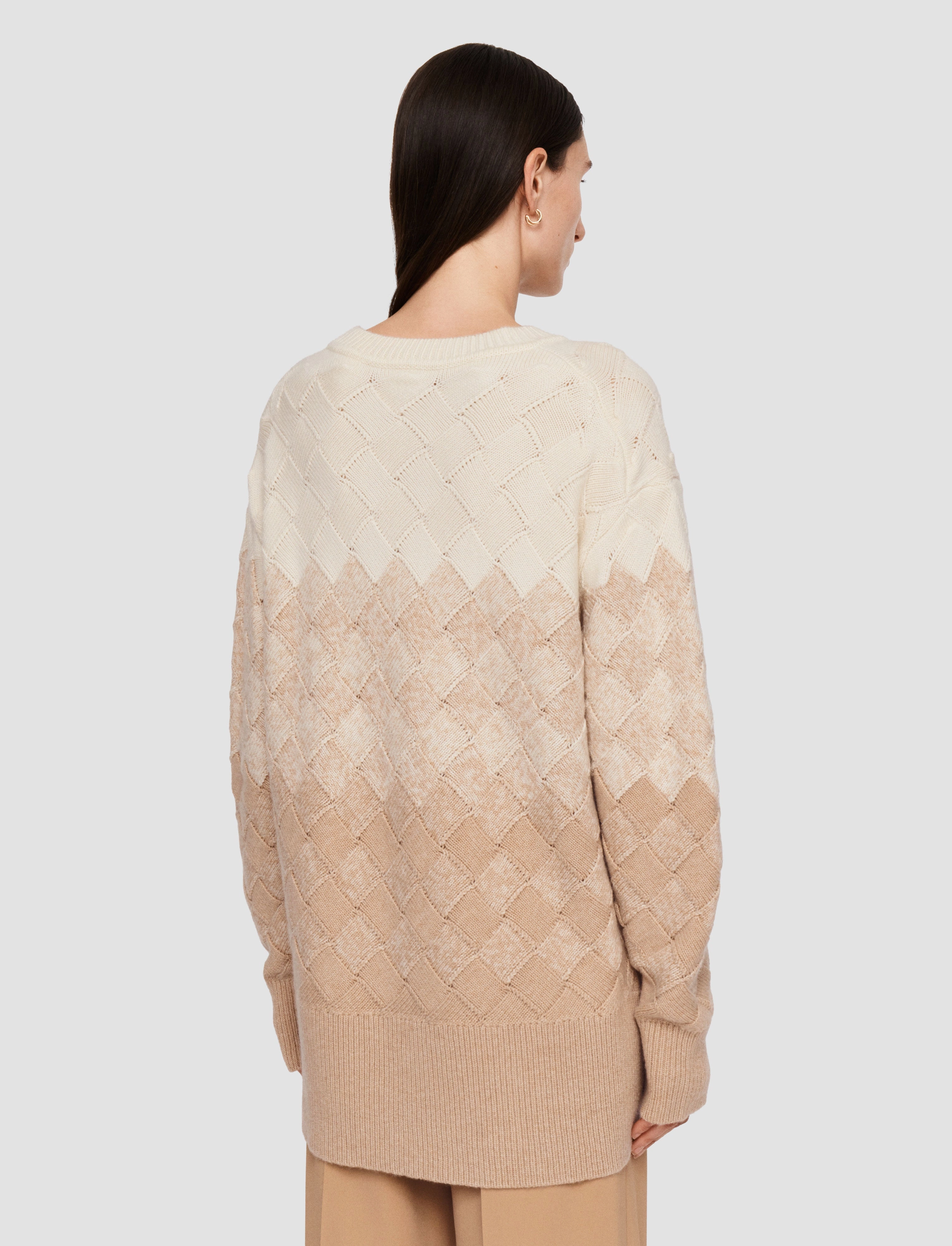 Weave Knit Round Neck Jumper
