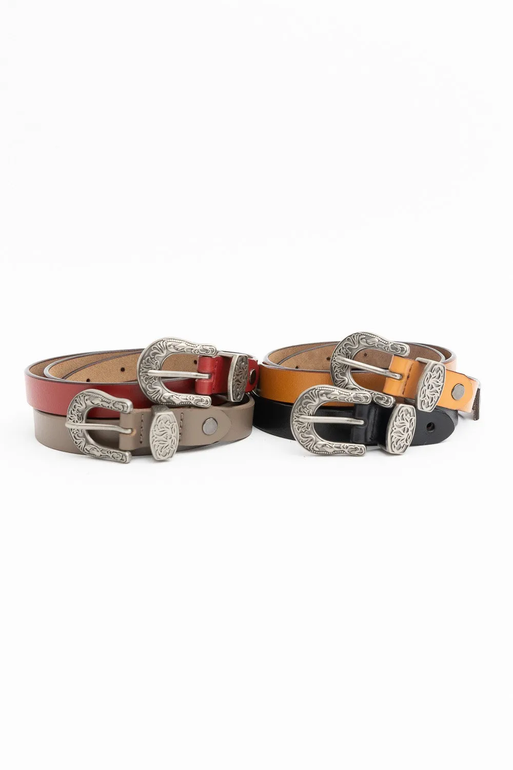 Western Style Skinny Belt