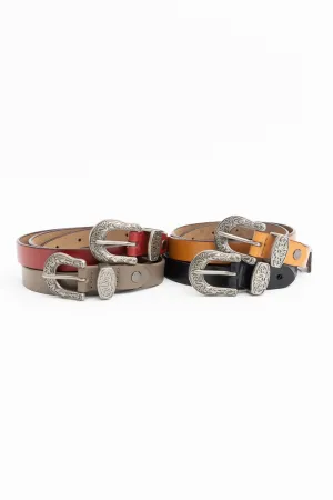 Western Style Skinny Belt