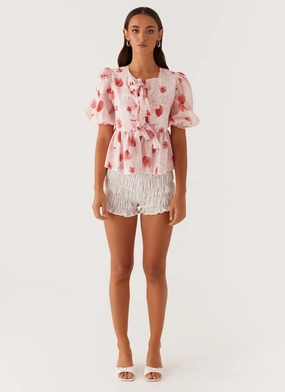 Western Wind Tie Top - Rose Leopard Western Wind Tie Top - Rose Leopard