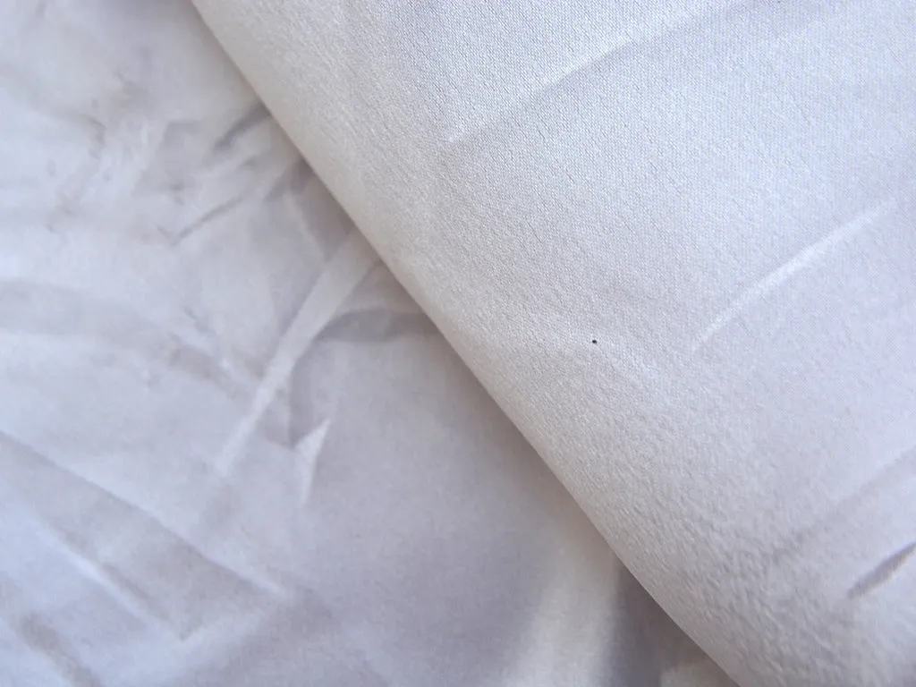 White Plain Moss Satin Fabric