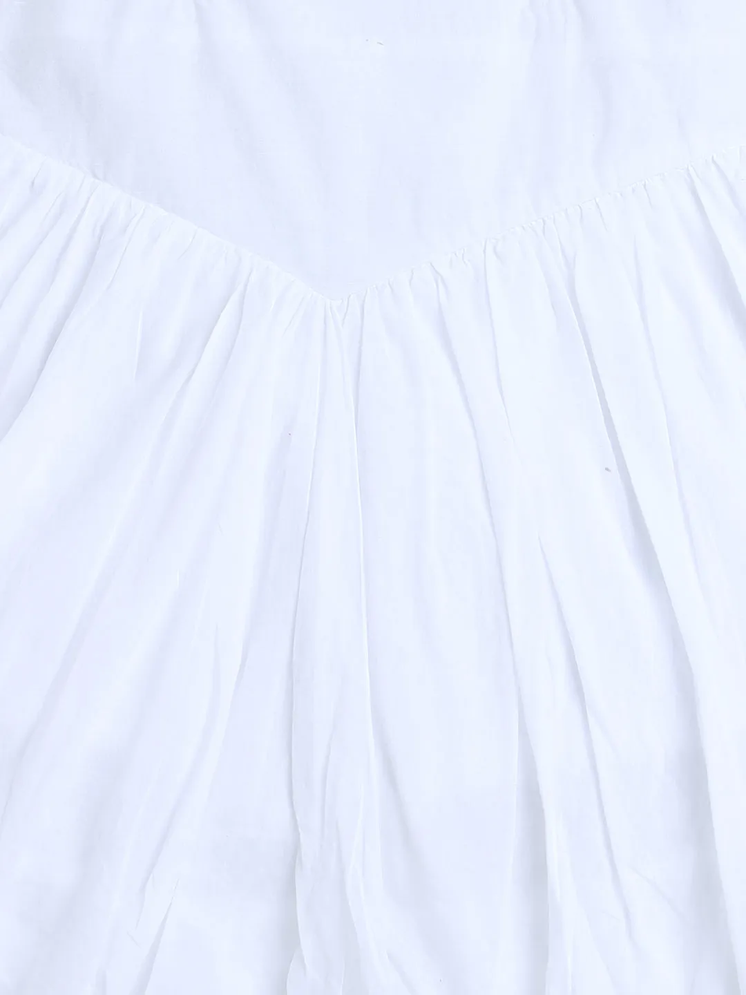 White Stylish Cotton Girl Skirt