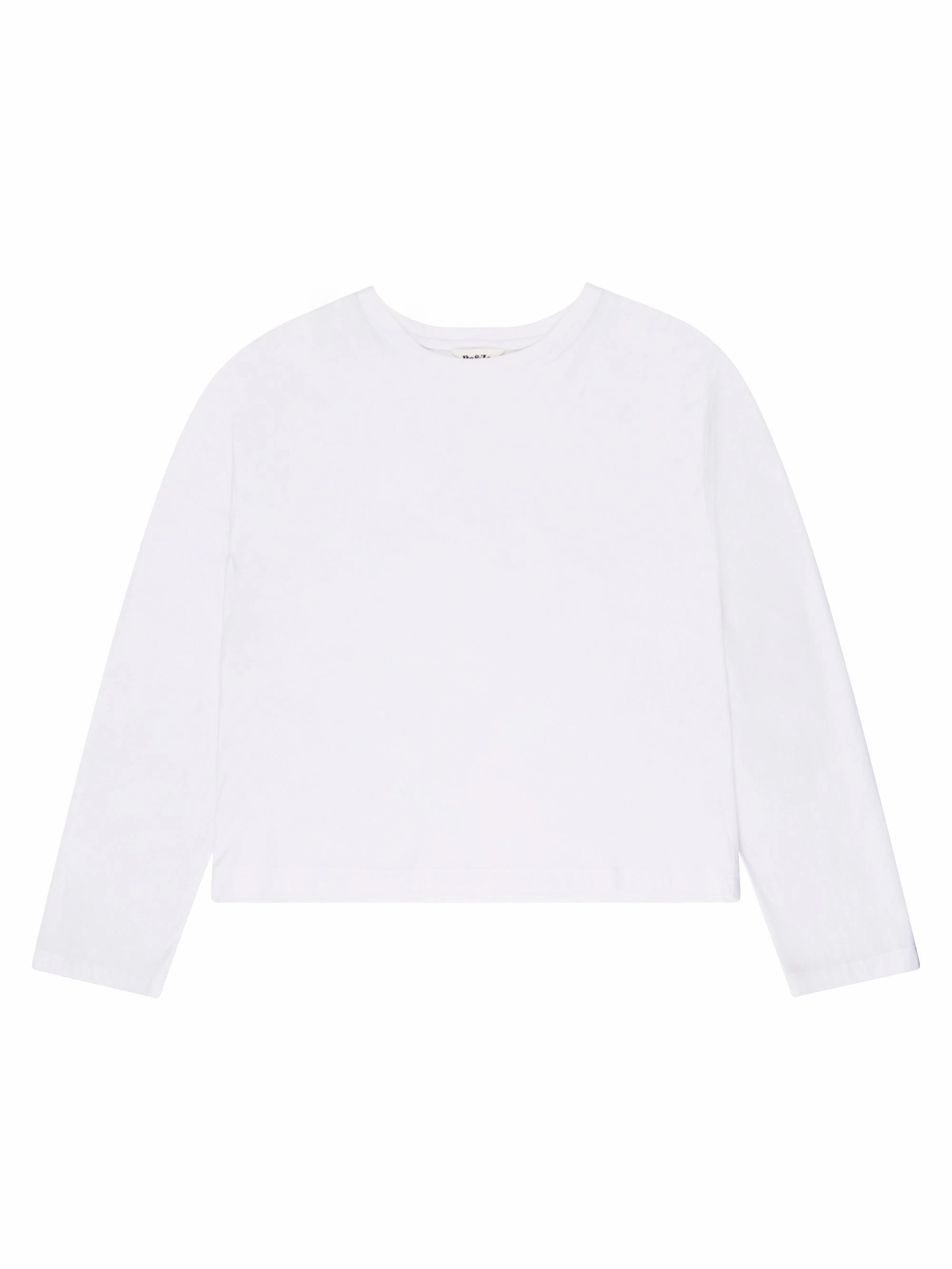 White Long-Sleeved Organic Cotton T-Shirt