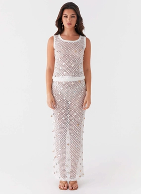 Whitehaven Shell Tank Top - White Whitehaven Shell Tank Top - White