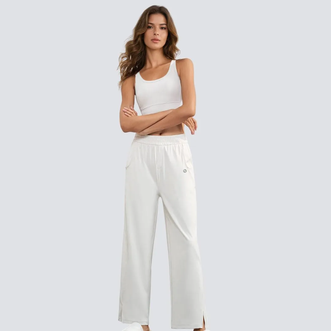 Wide Legged Comfort Set - White