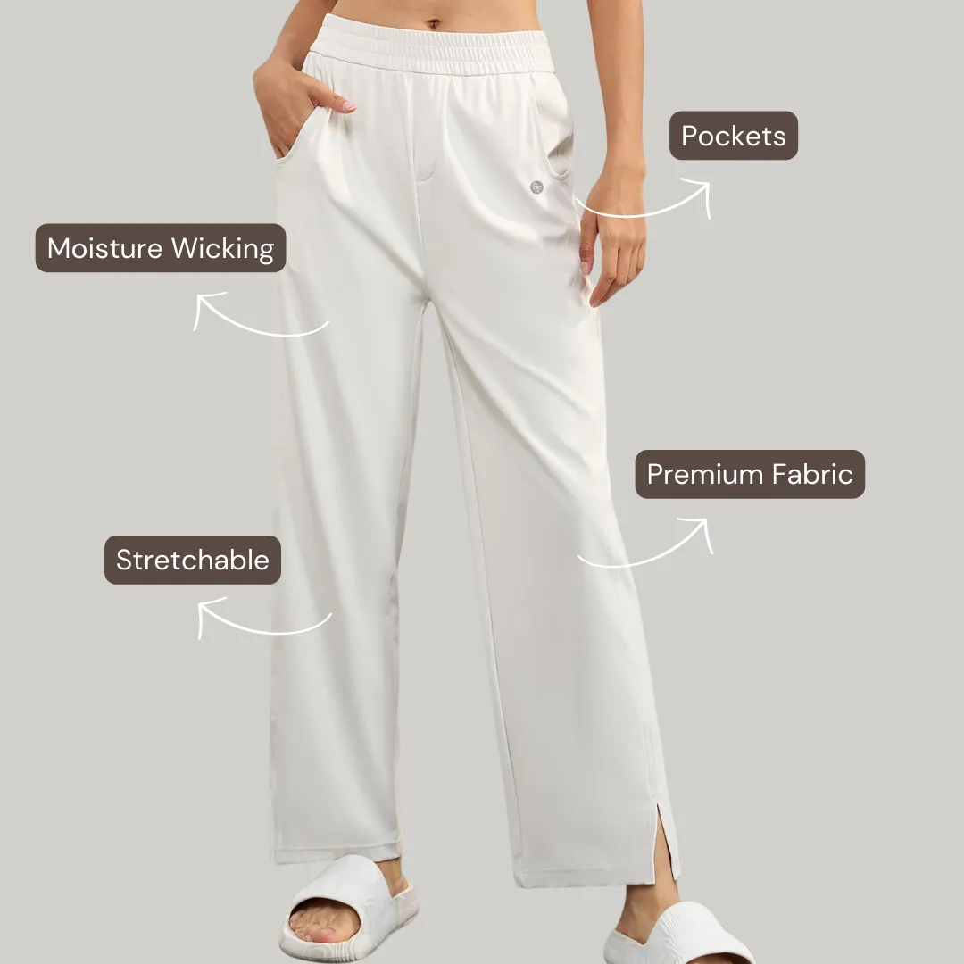 Wide Legged Comfort Set - White
