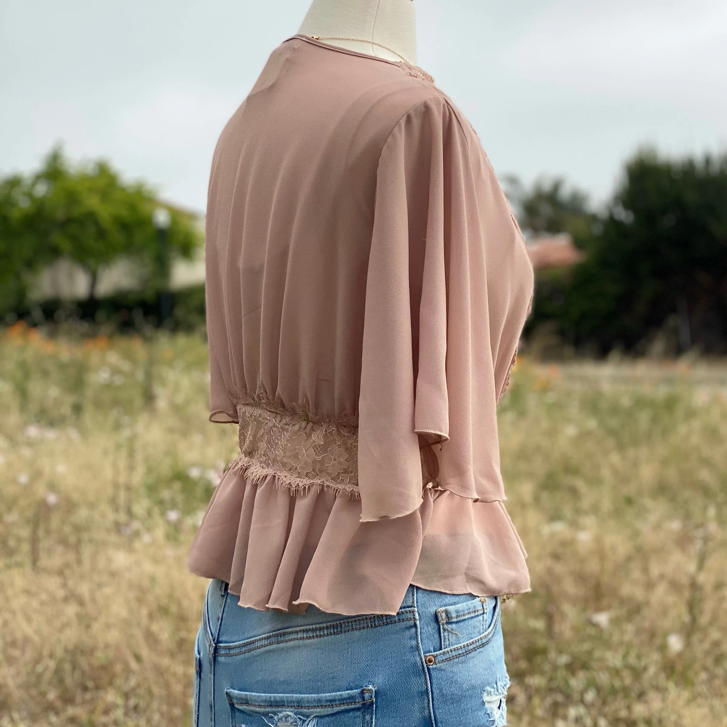 Wild Flower Lace Detail Top