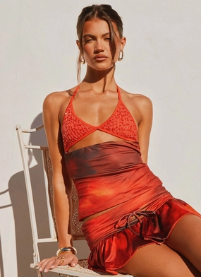 Wild Flame Sequin Top - Scarlet Blur Wild Flame Sequin Top - Scarlet Blur