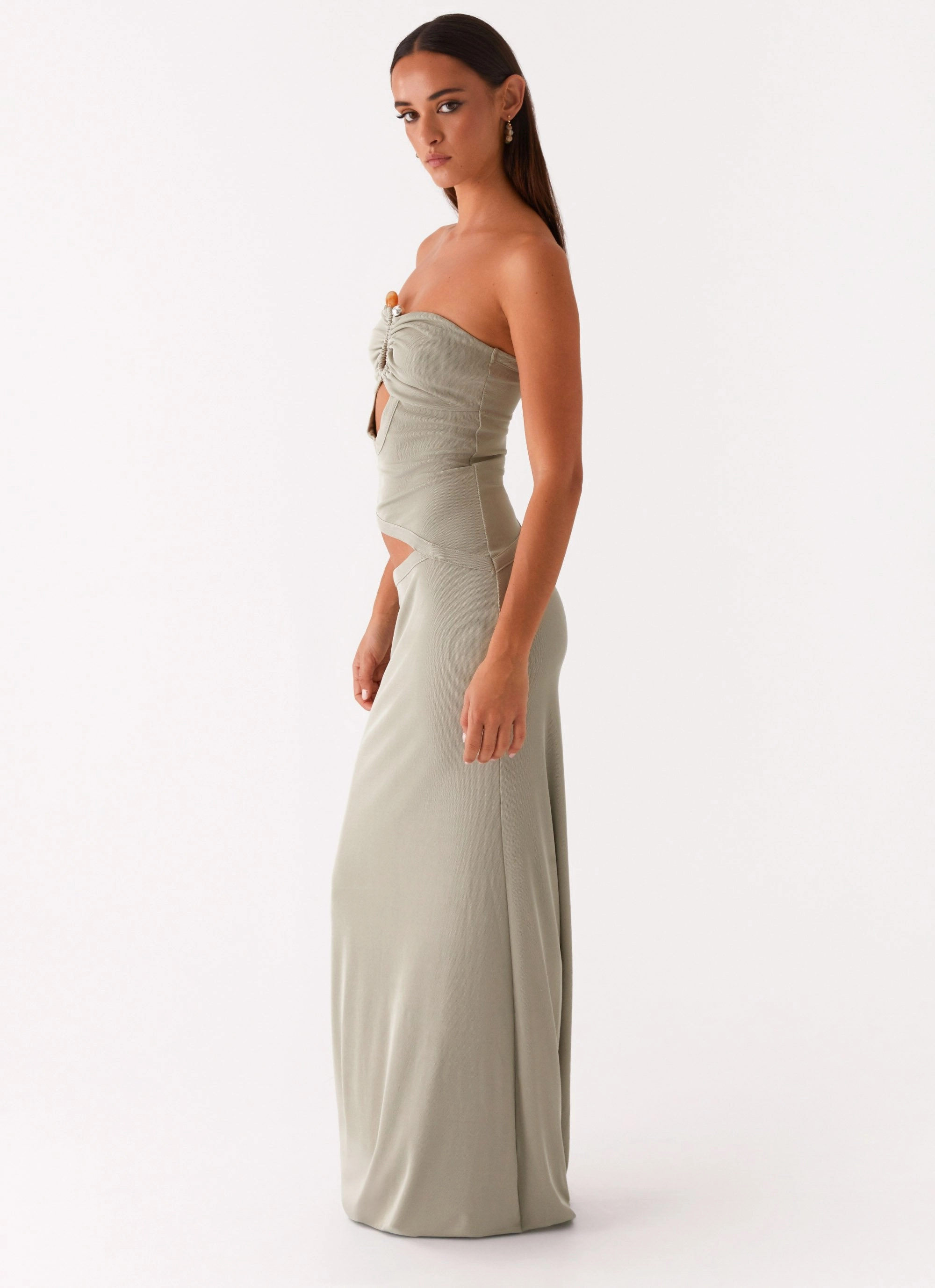 Wild Roses Maxi Dress - Sage