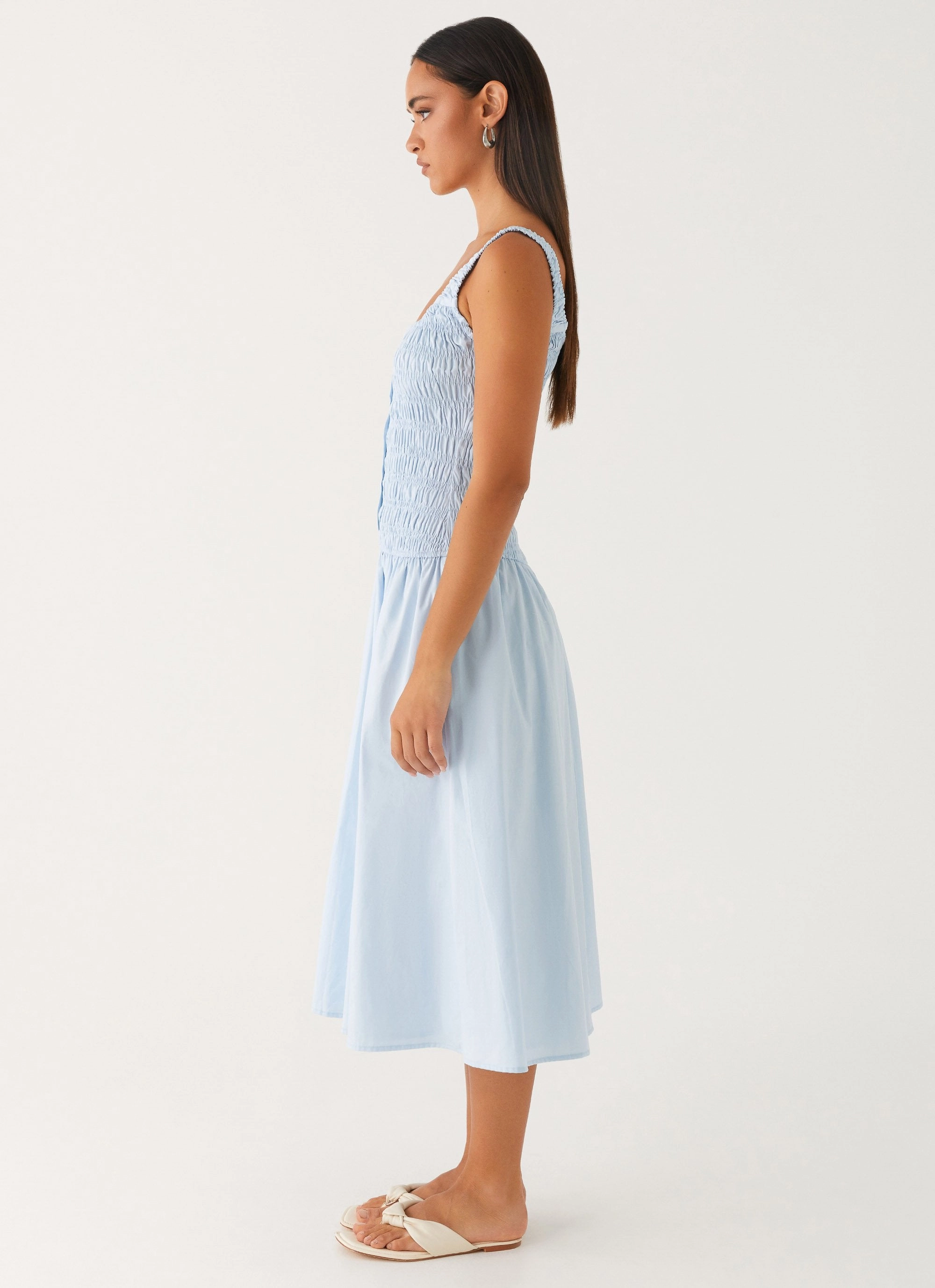 Wildflower Midi Dress - Blue