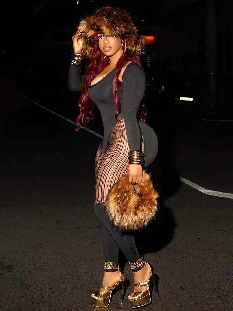 Wildin' Out Mesh  Jumpsuit