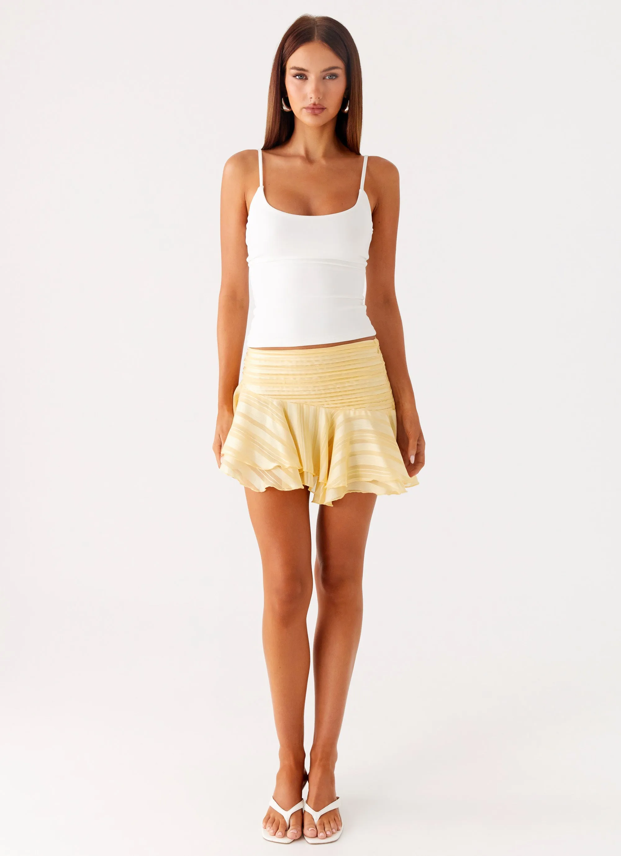 Willow Chiffon Mini Skirt - Yellow