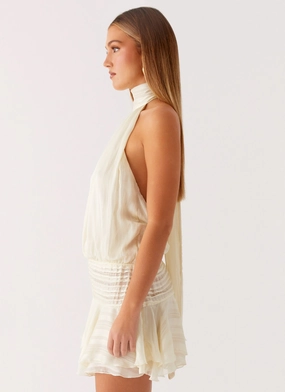 Willow Chiffon Mini Dress - Ivory Willow Chiffon Mini Dress - Ivory