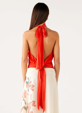 Willow Chiffon Top - Coral Willow Chiffon Top - Coral