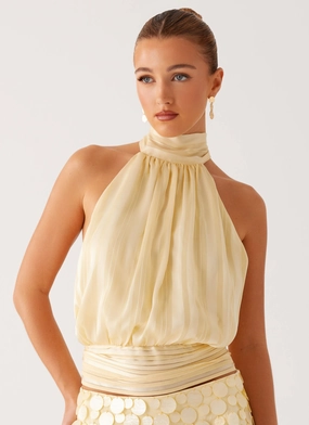 Willow Chiffon Top - Yellow Willow Chiffon Top - Yellow