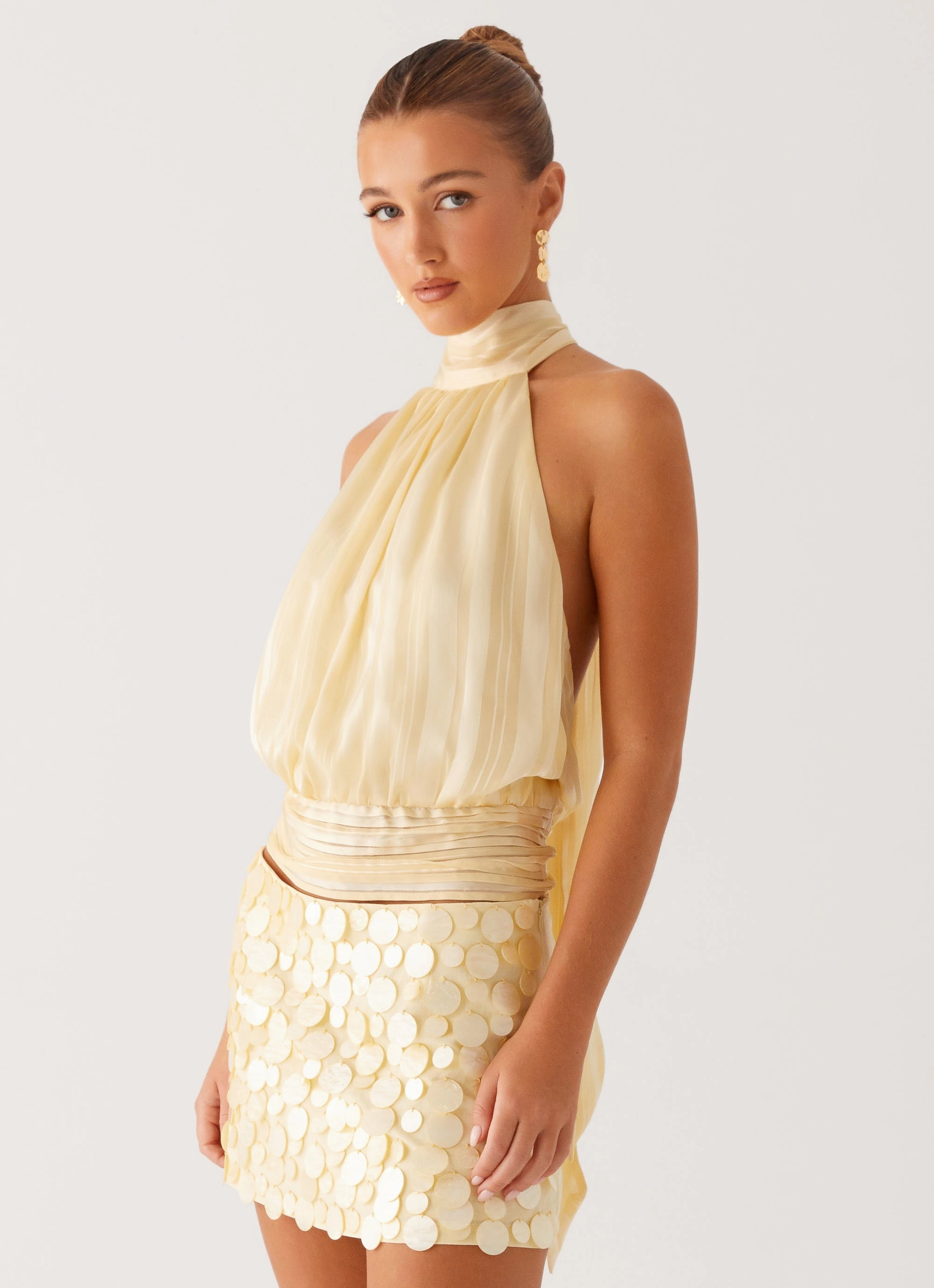Willow Chiffon Top - Yellow