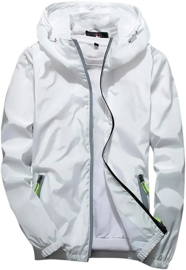 Windbreaker Jackets For Men Stylish Lightweight Long Sleeve Spring Fall Casual Zipper Waterproof Coats Mountain,M-7XL