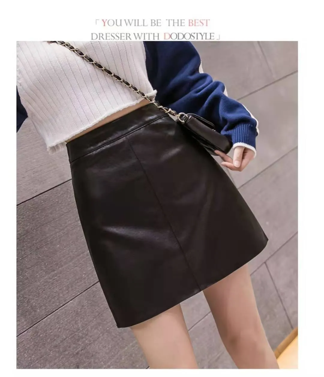 Women Glossy Skirt High Waist A-Line Skirt Hip Flattering Skirt Skirt