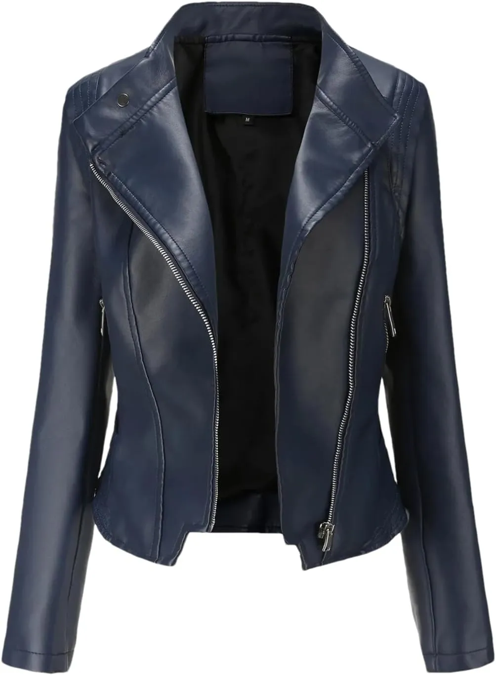 Women Moto Biker Zipper Jacket Spring Motorcycle Faux Leather Jacket Women Autumn Coat In Outerwear Red Beige Black