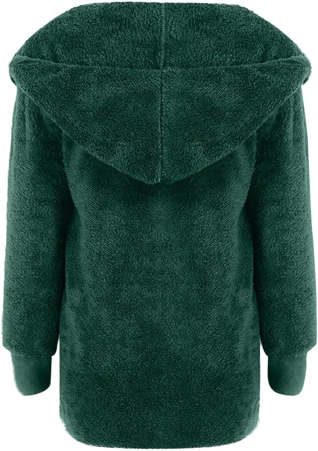 Women Oversized Plush Hoodie Coat Open Front Draped Pockets Cardigan Plain Plus Size Jacket Lightweight Sweater Coats