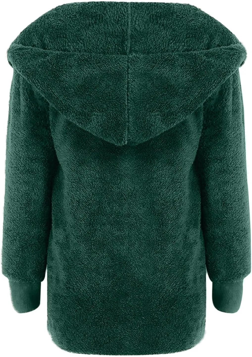 Women Oversized Plush Hoodie Coat Open Front Draped Pockets Cardigan Plain Plus Size Jacket Lightweight Sweater Coats