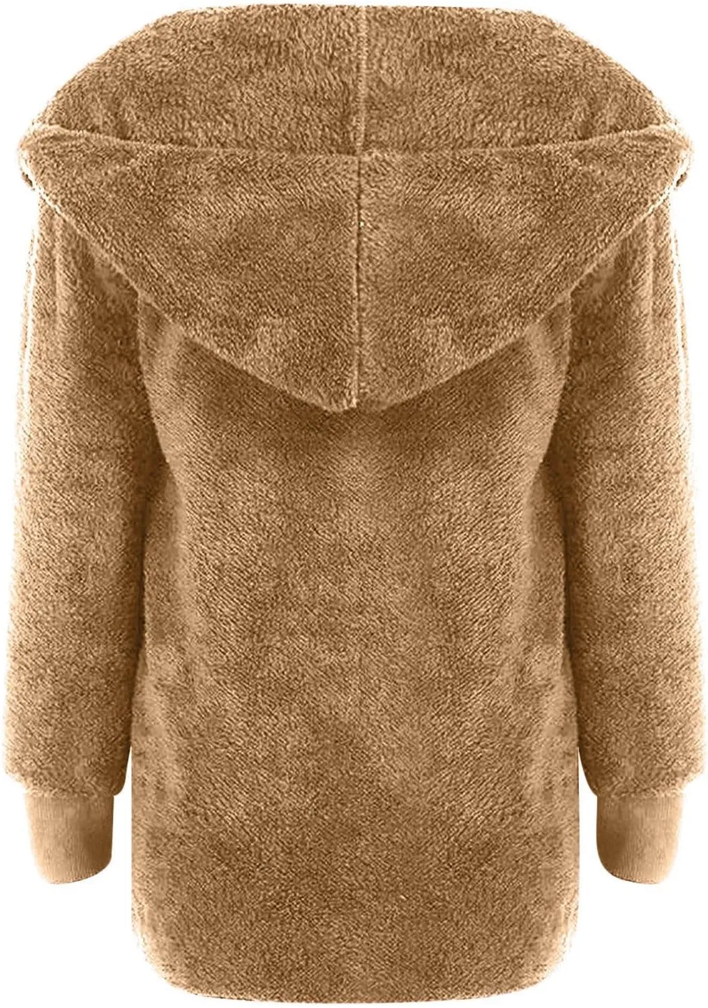Women Oversized Plush Hoodie Coat Open Front Draped Pockets Cardigan Plain Plus Size Jacket Lightweight Sweater Coats