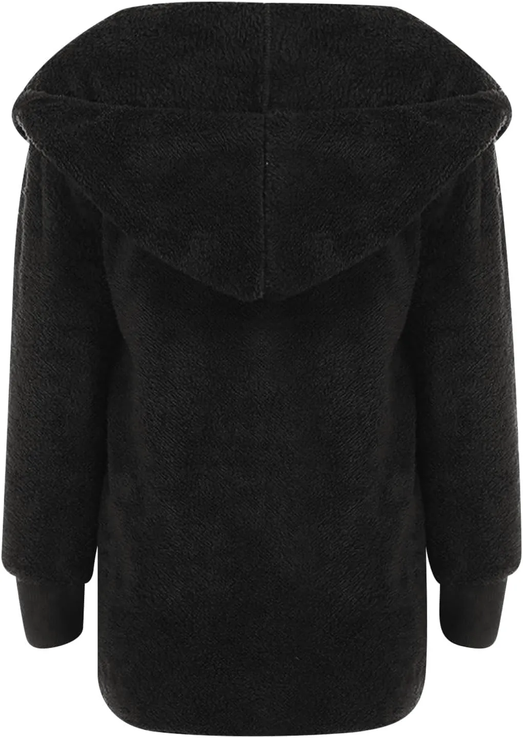 Women Oversized Plush Hoodie Coat Open Front Draped Pockets Cardigan Plain Plus Size Jacket Lightweight Sweater Coats