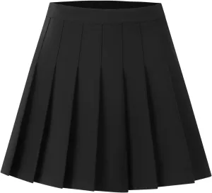 Women Pleated Skirt High Waist Casual Mini Tennis Skirts A-line Mini Skirt