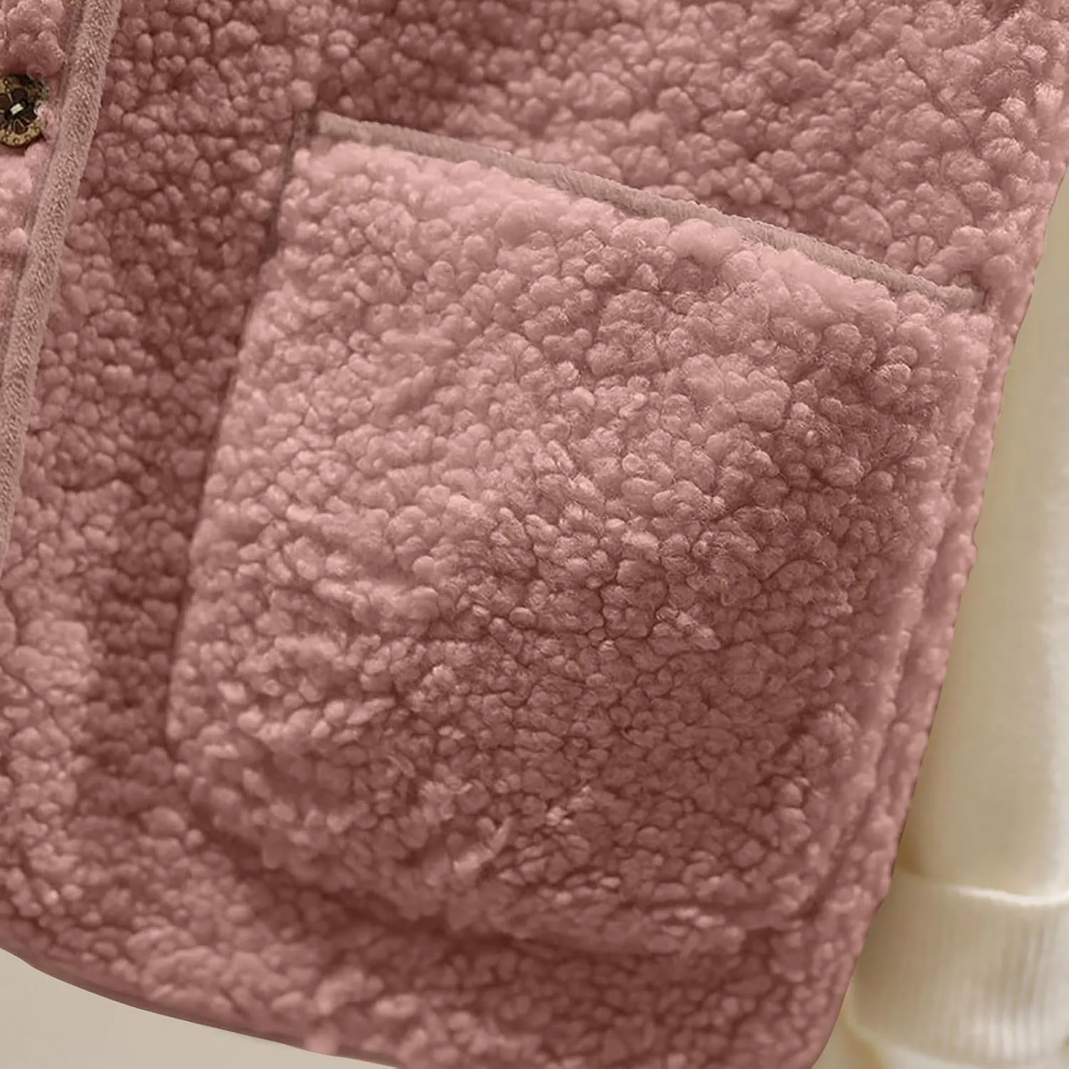 Women Sleeveless Sherpa Jackets Warm Sweater Vest Solid Pocket Lamb Cashmere Caots Fall Winter Short Button Outerwear