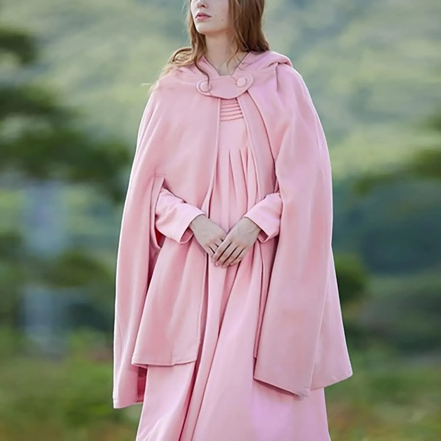 Women Trendy Trench Coat Open Front Cardigan Jacket Hooded Coats Shawl Cape Cloak Mantle Plus Gothic Halloween Cloak
