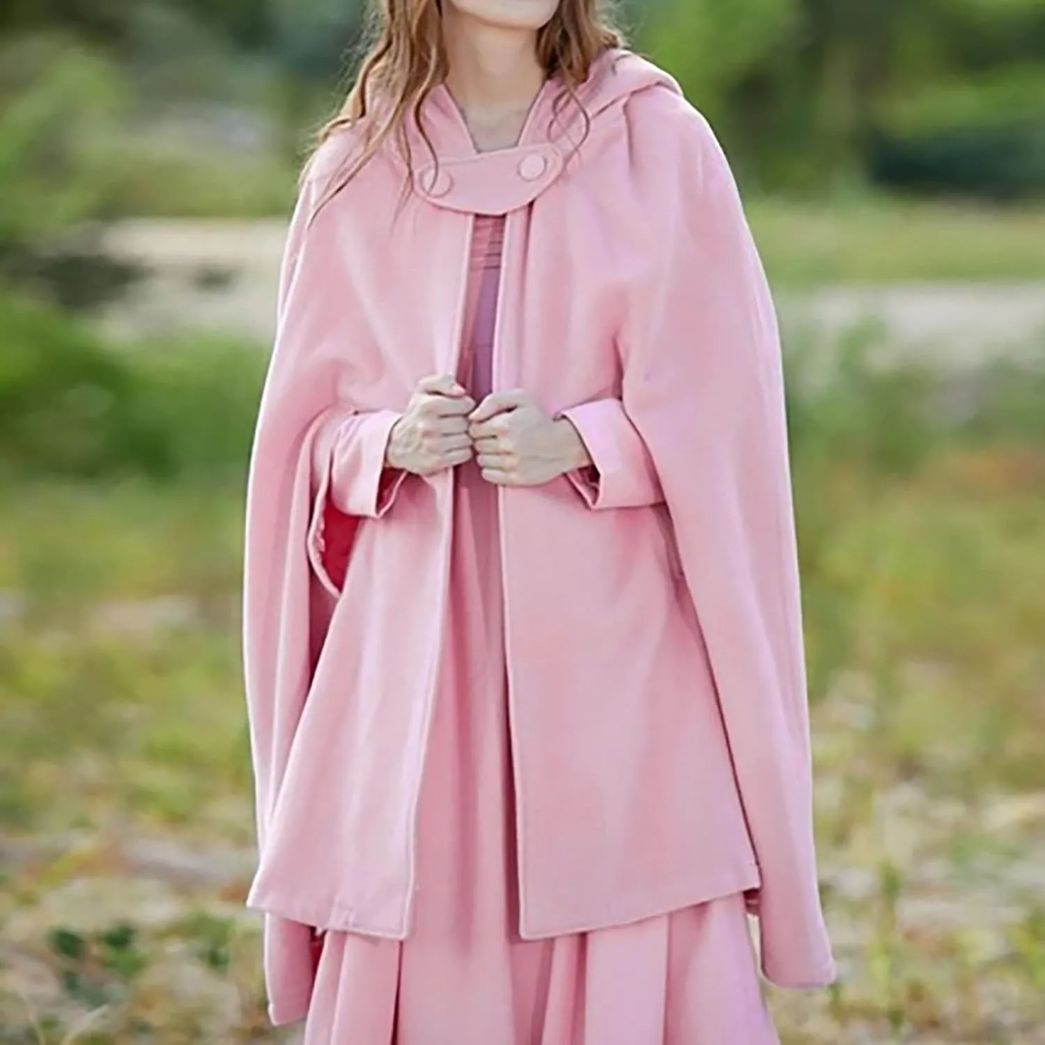 Women Trendy Trench Coat Open Front Cardigan Jacket Hooded Coats Shawl Cape Cloak Mantle Plus Gothic Halloween Cloak