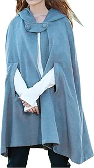 Women Trendy Trench Coat Open Front Cardigan Jacket Hooded Coats Shawl Cape Cloak Mantle Plus Gothic Halloween Cloak