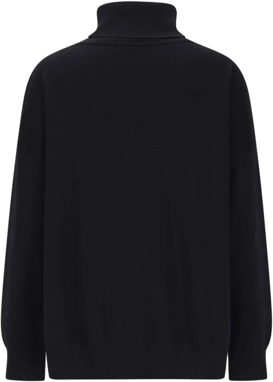 Women Turtleneck Knitted Sweater Long Sleeve Oversized Drop Shoulder Tunic Sweater Side Slit Solid Warm Sweater Top