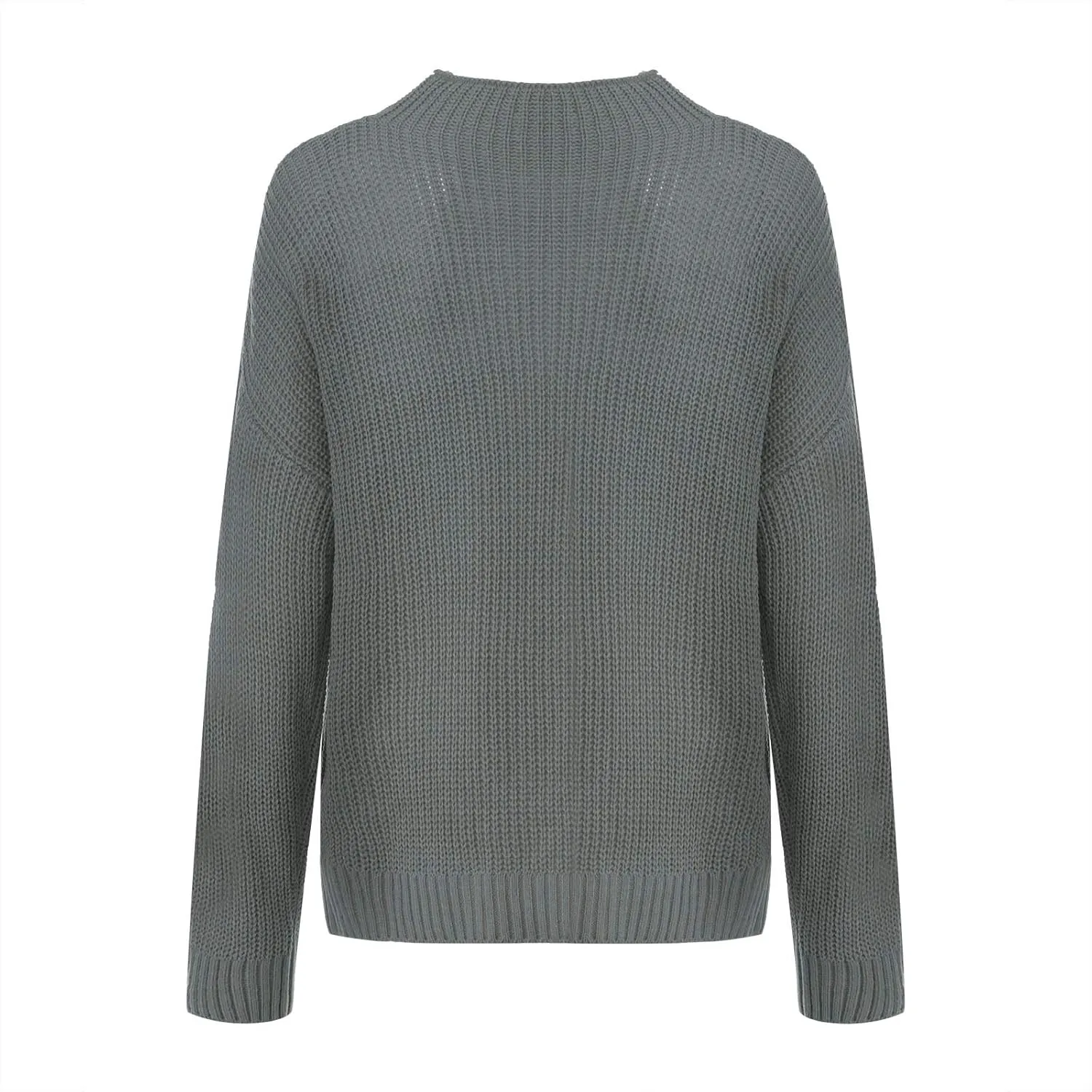 Women Turtleneck Long Sleeve Fashion Sweaters Chunky Knit Fall Winter Oversized Loose Pullover Sweater Top Warm Cotton