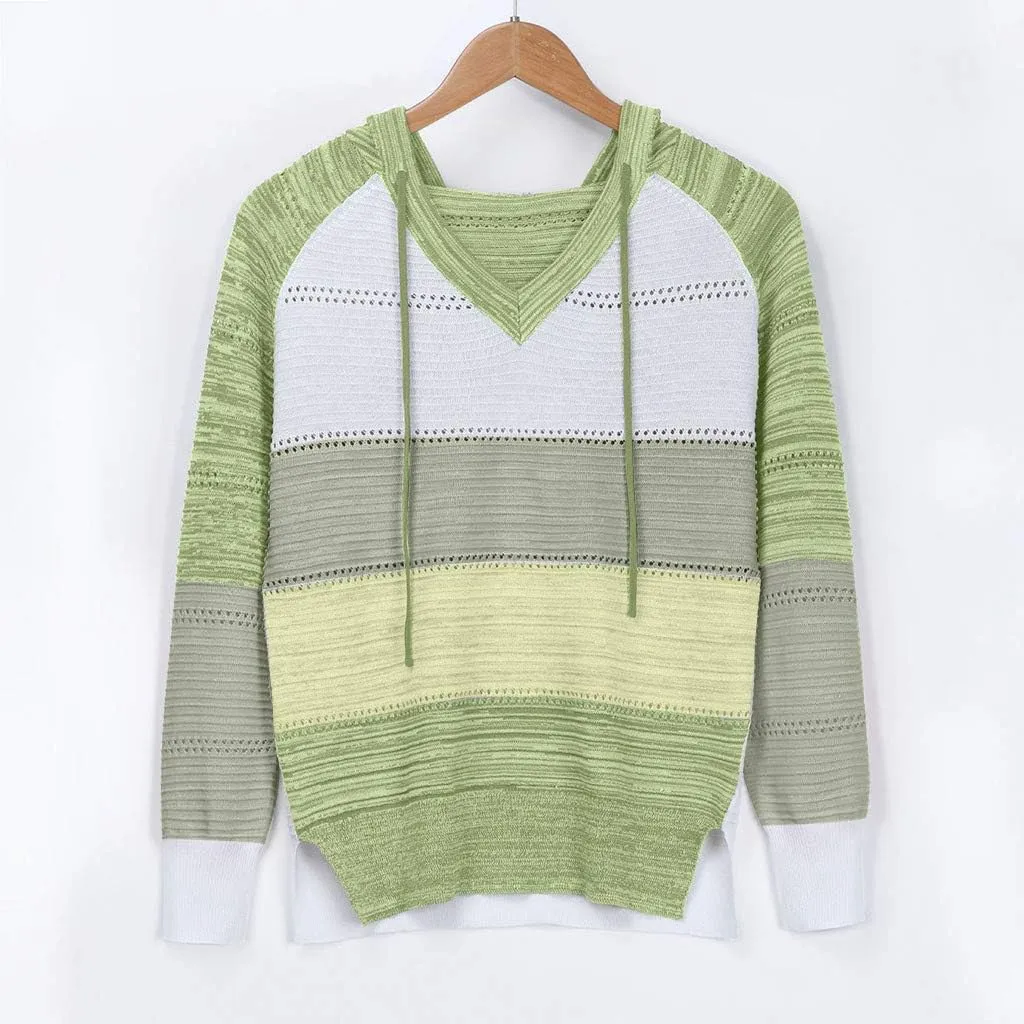 Women V Neck Pullover Sweater Solid Slim Fit Pullover Irregular Hem Sweater Fall Winter Fashion Trendy Sweater