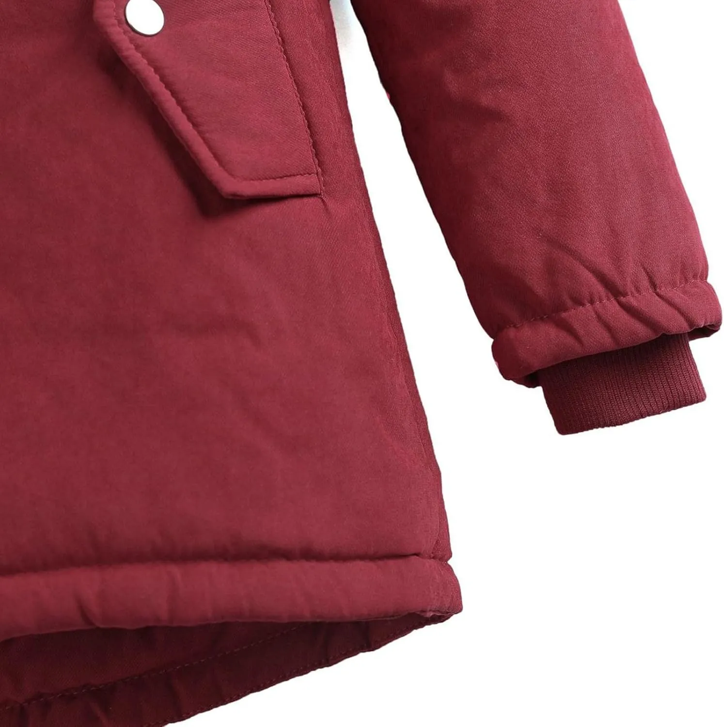 Womens 2024 Long Sleeve Button Drawstring Jacket Zip Up Removable Hoodie Pockets Coat Thick Warm Fitted Coat Outwear