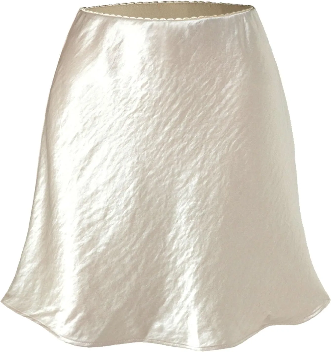 Women's 2025 Summer Cute Satin Mini Skirt Elastic High Waisted Casual A-Line Flared Silk Short Skirts for Women