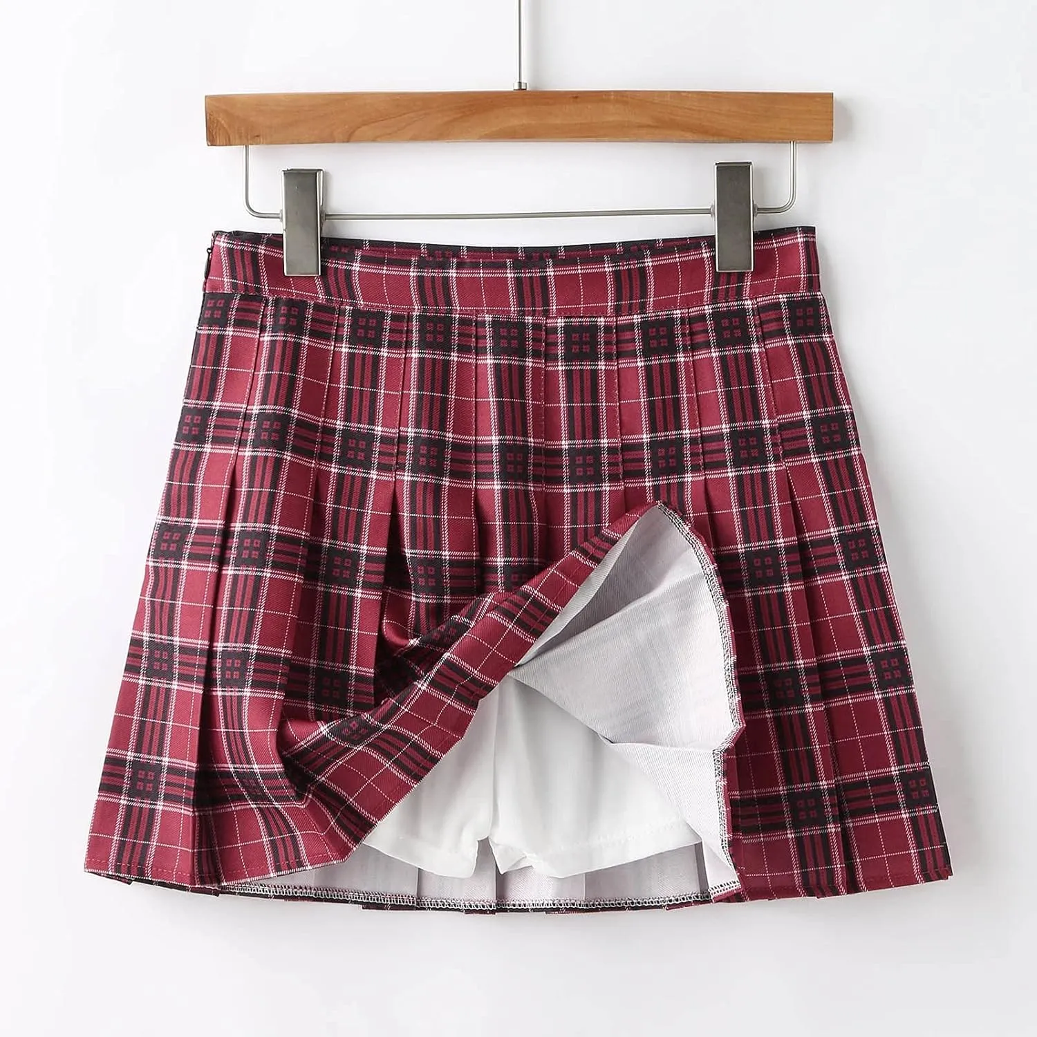 Women's A-line High Waist Short Skirt Pleated Short Mini Skirts Dance Large Swing Half Preppy Skirts Spring