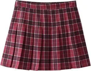Women's A-line High Waist Short Skirt Pleated Short Mini Skirts Dance Large Swing Half Preppy Skirts Spring