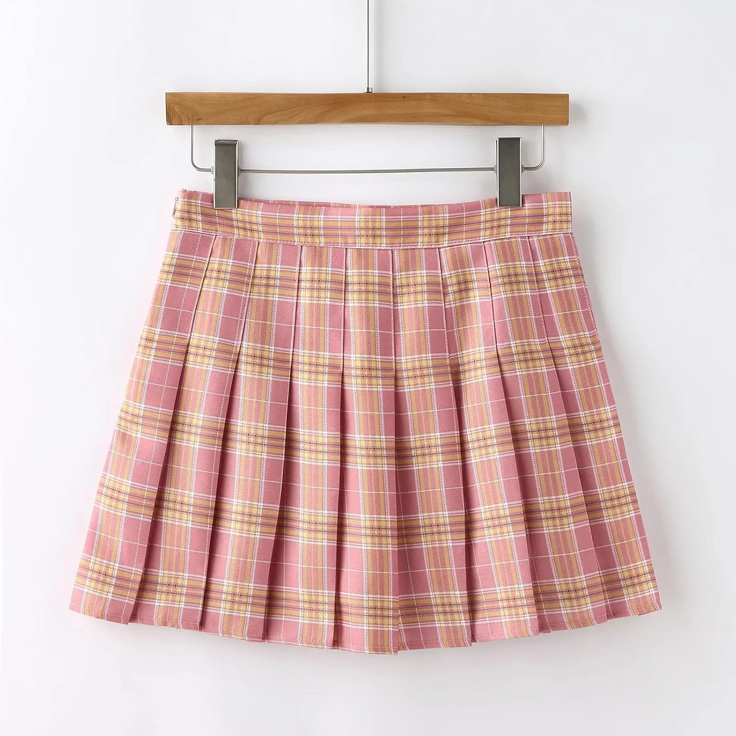 Women's A-line High Waist Short Skirt Pleated Short Mini Skirts Dance Large Swing Half Preppy Skirts Spring