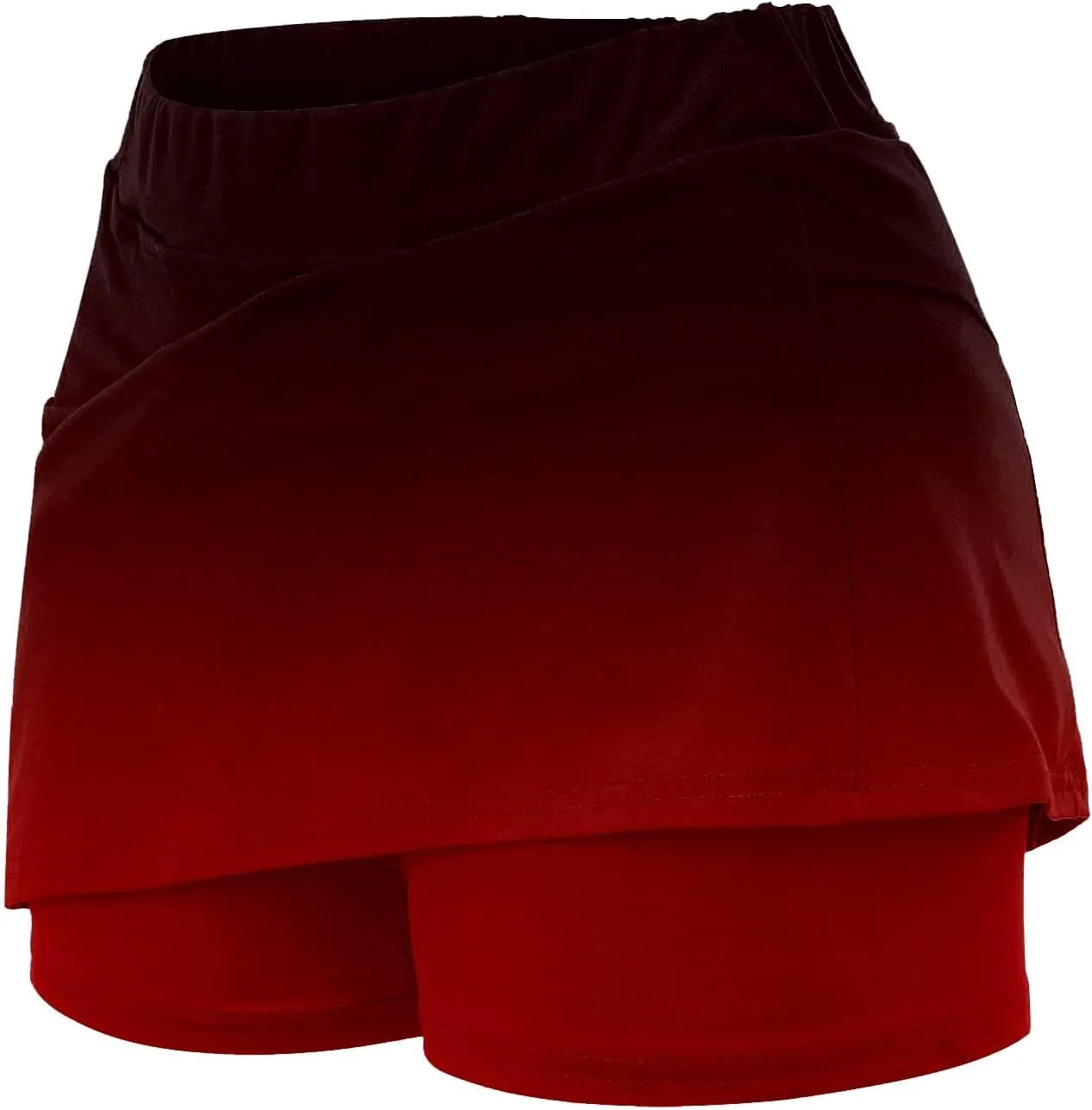 Womens Activewear Pleated Tennis Skirts Fade Pattern Printed Culottes Skinny Mid Waisted Workout Summer Fashion Skirt