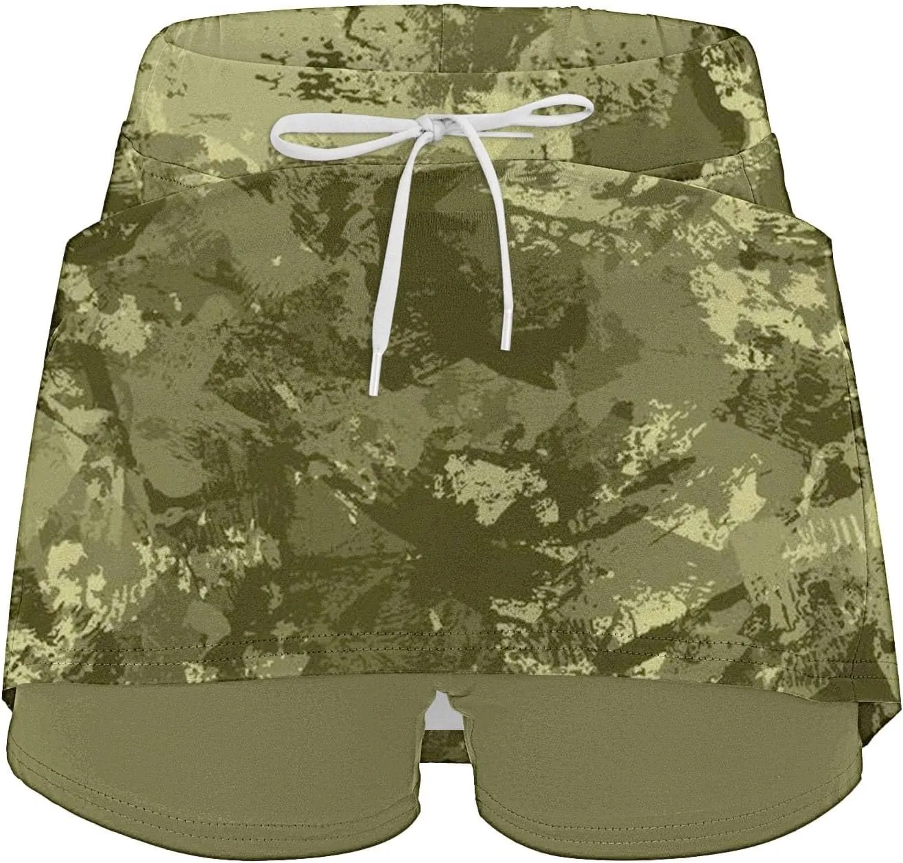 Womens Activewear Pleated Tennis Skirts Fade Pattern Printed Culottes Skinny Mid Waisted Workout Summer Fashion Skirt