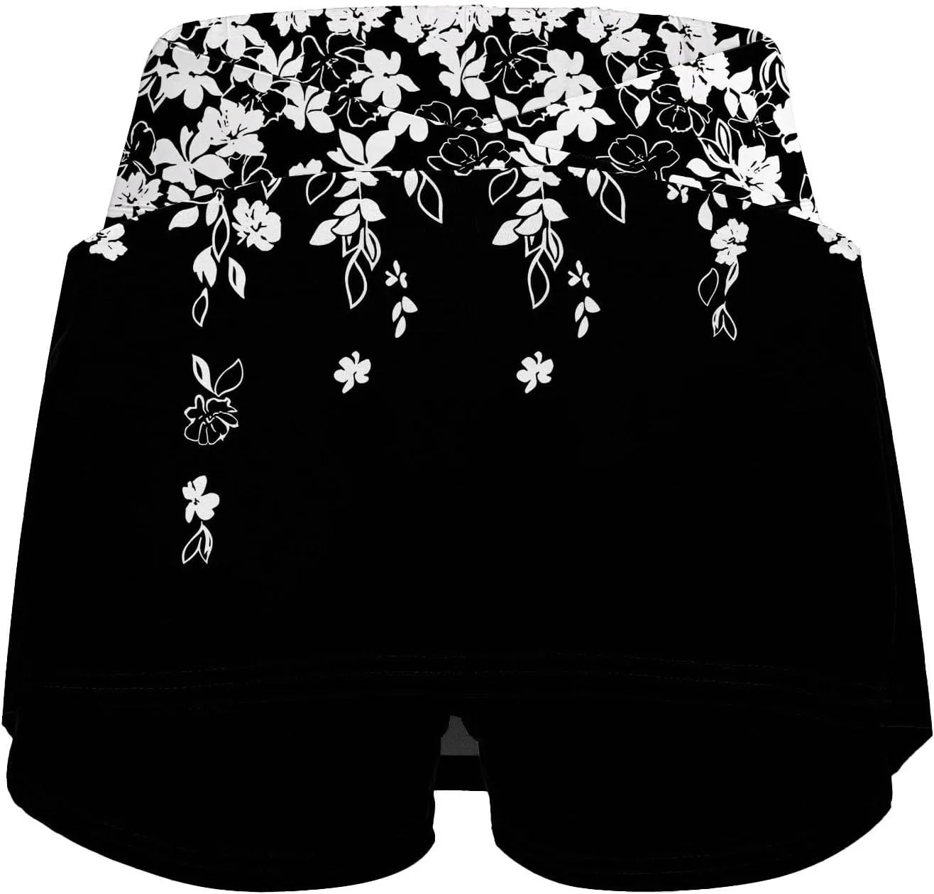 Womens Activewear Pleated Tennis Skirts Fade Pattern Printed Culottes Skinny Mid Waisted Workout Summer Soft Skirt