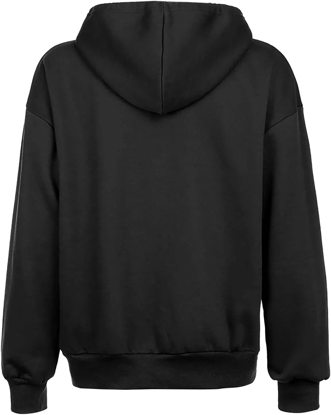 Women's Casual Fall Winter Coats Solid Zip Up Hoodie Fashion Zipper Hooded Blouse Long Sleeve Sweatshirt with Pockets