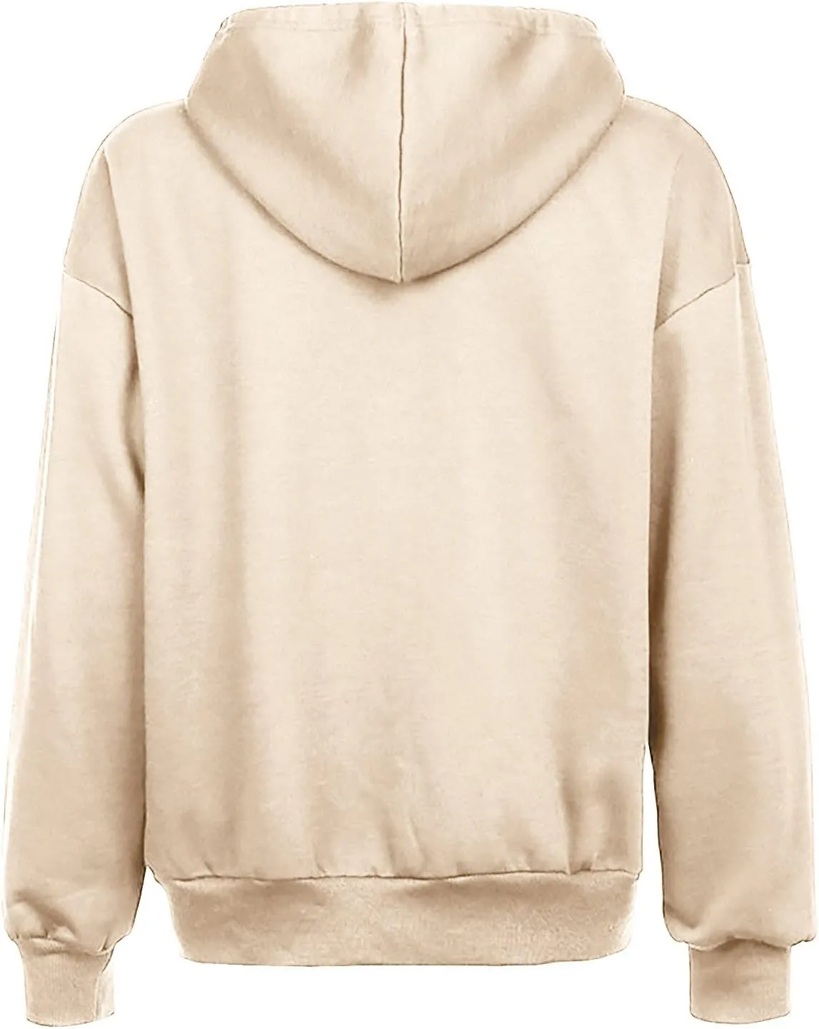 Women's Casual Fall Winter Coats Solid Zip Up Hoodie Fashion Zipper Hooded Blouse Long Sleeve Sweatshirt with Pockets